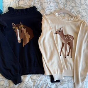 Set of 2! Janie and Jack Horse and Deer Sweaters